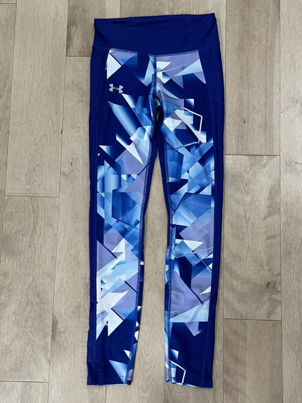 Under‎ Armour Womens Small Blue HeatGear Compression Leggings Ankle Zip